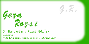 geza rozsi business card